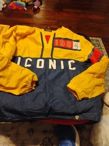 Vintage 1994 Hooded Windbreaker Medium Men Encrypted Iconic Pullover Broken Zipp - Picture 1 of 8