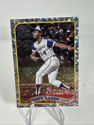 ⚾️🔥2024 Topps Series 2 Hank Aaron 1989 Topps Baseball 35th Anniversary Foil🔥⚾️ - Image 1 of 2