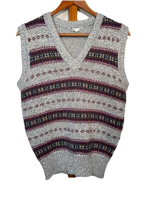 Chaleco Suéter Tejido Vintage Años 90 Granny Core Cottage Preppy Talla Pequeña Foto 1 de 4