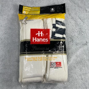Vintage Hanes extra dicke Full Foot Cushion Crew Tube Socken 6 Paar Herren 1996 NEU - Bild 1 von 8