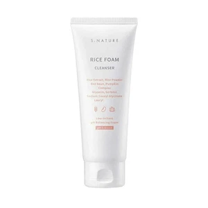 Limpiador de espuma de arroz S.NATURE Aqua 5,41 oz / 160 ml ácido suave K-Beauty - Imagen 1 de 10