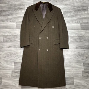 Cardinal of Canada Cashmere Wool OverCoat Mens 40R / M Double Breasted Top Coat - Picture 1 of 9