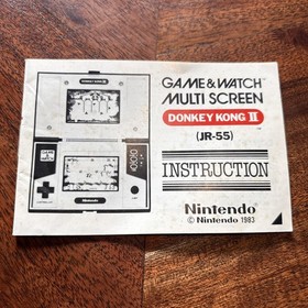 Nintendo Game & Watch Donkey Kong II Instruction Manual Only JR-55