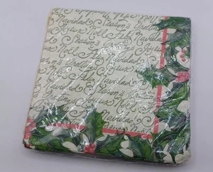 24 servilletas de almuerzo vintage, saludos de temporada, Feliz Navidad, Noel 13x13. D2312 - Imagen 1 de 8