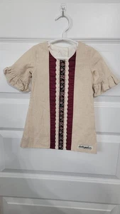 Vestido de lino ciruela descarado usado en excelente estado 12-18M - Imagen 1 de 4