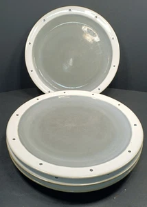 Juego de 4 platos de cena Sango Newport aguacate 4612 esmaltados patrón crema a gris - Imagen 1 de 15