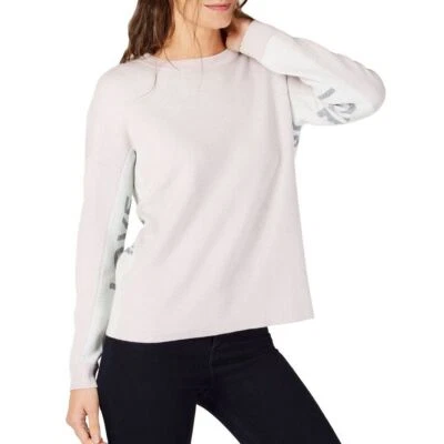 INC Women's Wool Blend Metallic Love Is All Varsity-stripe Sweater Top L TEDO - Image 1 of 2