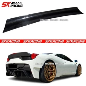 Real Carbon Rear Trunk Spoiler Wing Body kit For Ferrari 458 Italia Spider 1PCS - Picture 1 of 11