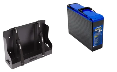 Kings 12V 100Ah Deep Cycle Slimline Lithium Battery + Battery Tray Slim - image 1 of 4