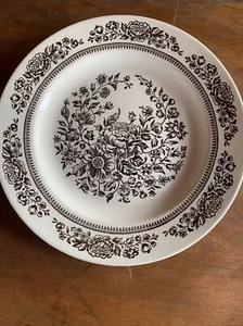Cavalier/ Royal China SUSSEX 10" Ironstone Dinner Plate Brown Floral Pattern - Picture 1 of 4