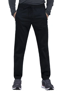 Cherokee Workwear Scrubs Men Natural Rise Jogger WW012 BLK Black Free Shipping - Picture 1 of 5