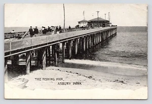 The Fishing Pier Asbury Park People Family VTG Undivided Back Unposted Postcard - Picture 1 of 2