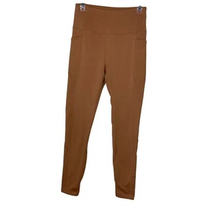 Mondetta Fleece Lined Leggings M Rust Brown High Waist Side Pockets Stretch Soft - Bild 1 von 9