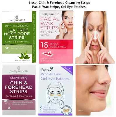 Nose Chin Forehead Peel Off Face Wax Strips Unclog Pores Gel Eye Patch Blackhead - Image 1 of 2