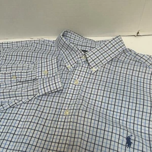 Polo Ralph Lauren Performance Stretch Nylon Blend Plaid Button Down Shirt Sz 2XB - Picture 1 of 5