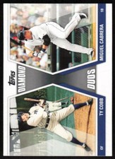 2011 Topps Diamond Duos #DD-CC Ty Cobb / Miguel Cabrera