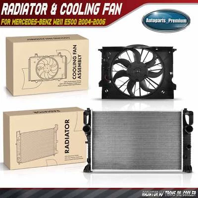 Radiator & Cooling Fan Assembly Kit for Mercedes-Benz W211 E500 2004-2006 5.0L - Image 1 of 4