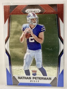 2017 Panini Prizm Rookies Red White & Blue Prizm Nathan Peterman #238 Rookie RC