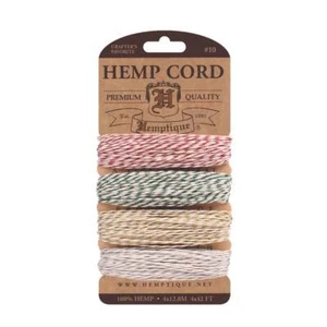 Juego de tarjetas de cable de cáñamo de 0,5 mm hilo de hilo de cordel envoltura macramé ganchillo suministro artesanal - Imagen 1 de 3