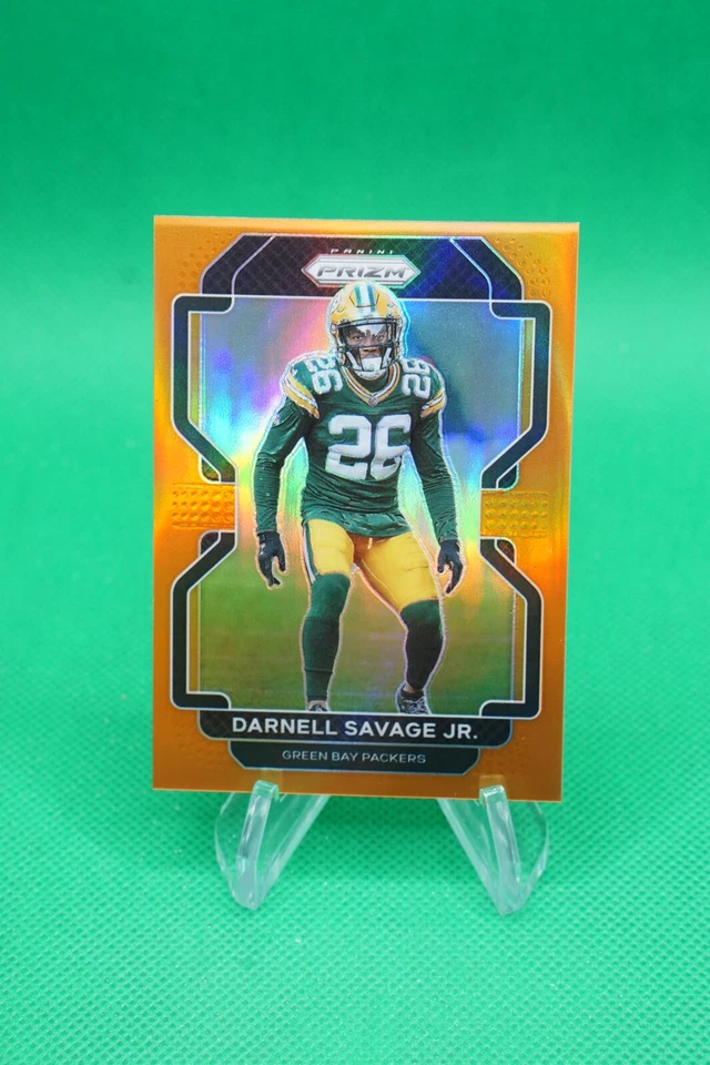 2021 Prizm Base Prizm Orange SP /249 #142 Darnell Savage Green Bay Packers TU1 - Image 1 of 2