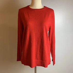 Style & Co. Size M Fire Red Sweater Wardrobe Basics Knit Crew Neck Fall 2021 NWT - Picture 1 of 8