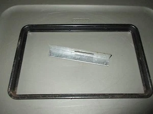 ROWE AMI RI-1 45 RECORD JUKEBOX COIN / CASH BOX DOOR FRAME ONLY, 12 X 7-3/8, GUC - Picture 1 of 2