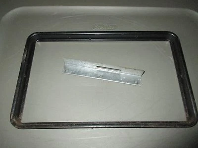 ROWE AMI RI-1 45 RECORD JUKEBOX COIN / CASH BOX DOOR FRAME ONLY, 12 X 7-3/8, GUC - Image 1 of 2