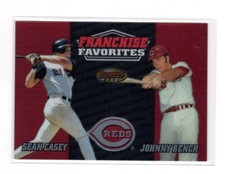 2000 Bowman's Best Franchise Favorites #FR1C Sean Casey / Johnny Bench Insert