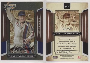 2008 Donruss Americana Sports Legends /50 Cale Yarborough #109 Auto HOF