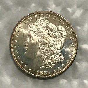 1881-S Morgan Silver Dollar Brilliant Uncirculated   E8418 - Picture 1 of 4