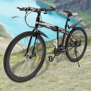 26 Zoll Mountainbike 21 Gang-Schaltung Fahrrad Fully MTB Unisex Fahrrad Bike - Bild 1 von 12