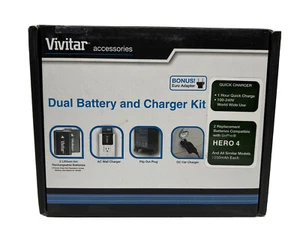 Vivitar Pack Battery and Charger Kit for GoPro HERO 4 - AHDBT-401 - Picture 1 of 5