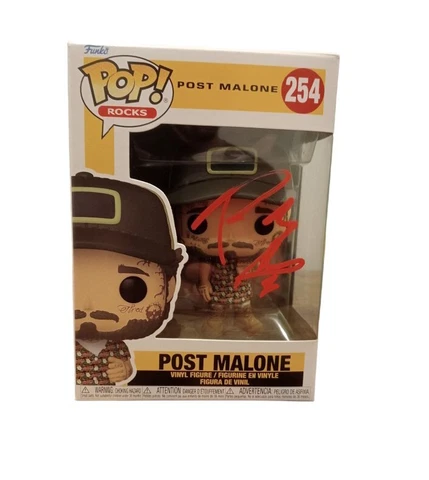SIGNED POST MALONE FUNKO POP RARE ROCKSTARR 254 PHOTO PROOF Cover