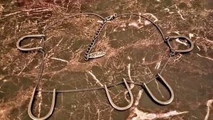 New Plunder-Fashion Jewelry- Bronze Lucky Horseshoe Inspired Pendant Necklace - Picture 1 of 3