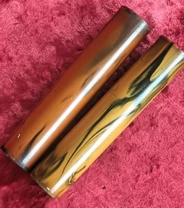 Bakelite Аntique Сatalin Vintage Artdeco Vein RodsTesbih 2pcs 76g VTG not open - Picture 1 of 10