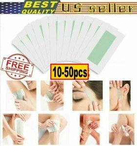 10-100x Hair Removal Strips For Leg Body Facial Depilatory Wax Paper Double Side - Picture 1 of 7