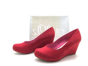 s.Oliver Damen Pumps Gr. 38 High Heels Absatzschuhe Keilabsatz Komfortschuhe Rot - Bild 1 von 4
