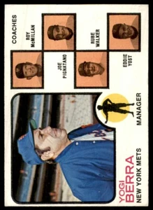 1973 Topps NM Yogi Berra/Roy McMillan/Joe Pignatano/Rube Walker/Eddie Yost #257 - Picture 1 of 2