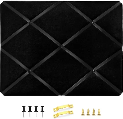 Black Fabric Memo Bulletin Board Velvet Pin Board for Wall Vision Board Message  - Image 1 of 4