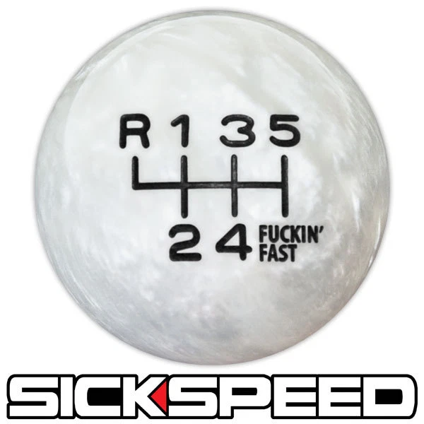 WHITE PEARL FING FAST SHIFT KNOB FOR 6RUL SHORT THROW SHIFTER 12X1.25 S16 - Image 1 of 1