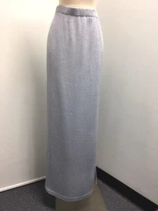 Gonna extra lunga St John sera blu argento ortensia scintillante nuova con etichetta $495 taglia 8 10 - Foto 1 di 5