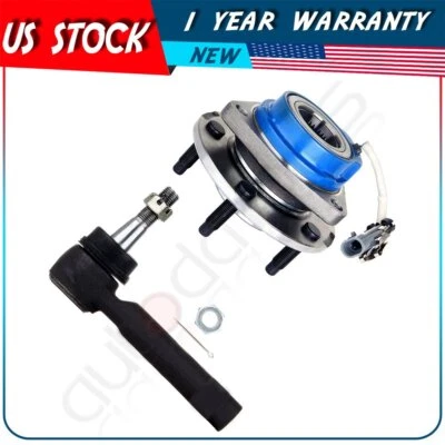 Conjunto de buje y cojinete de rueda delantera izquierda o derecha + barra de amarre exterior para Pontiac Chevy Foto 1 de 4