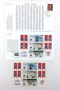 2009 Lot Montreal Canadiens 100th First Day Lenticular Stamps Canada Post R398 - Picture 1 of 9