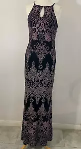 Vtg Jump Apparel by Wendye Chaitin Black/Pink Shimmering Evening Dress Size 7/8 - Picture 1 of 12