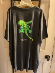 BRAND NEW Aruba T Shirt, Men’s Size 2XL Gray Iguana on my back! - Picture 1 of 6