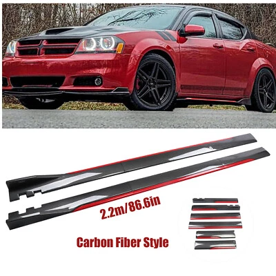 For Honda Odyssey Carbon Fiber 2.2m/86.6in Side Skirt Extension Spoiler Splitter Foto 1 de 4