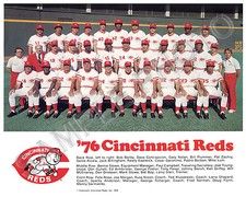 1976 CINCINNATI REDS BIG RED MACHINE WORLD SERIES CHAMPIONS 8X10 TEAM PHOTO