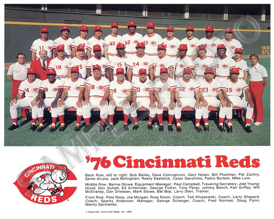 1976 CINCINNATI REDS BIG RED MACHINE WORLD SERIES CHAMPIONS 8X10 TEAM PHOTO - Image 1 of 1