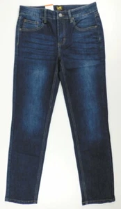 Lee Straight Leg Jeans for Boys Stretch Blue Denim Dark Wash Size 12 NWT - Picture 1 of 8