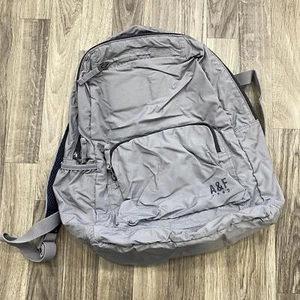 ABERCROMBIE & FITCH Adjustable Strap Lightweight Pockets Grey Unisex Backpack - Picture 1 of 7